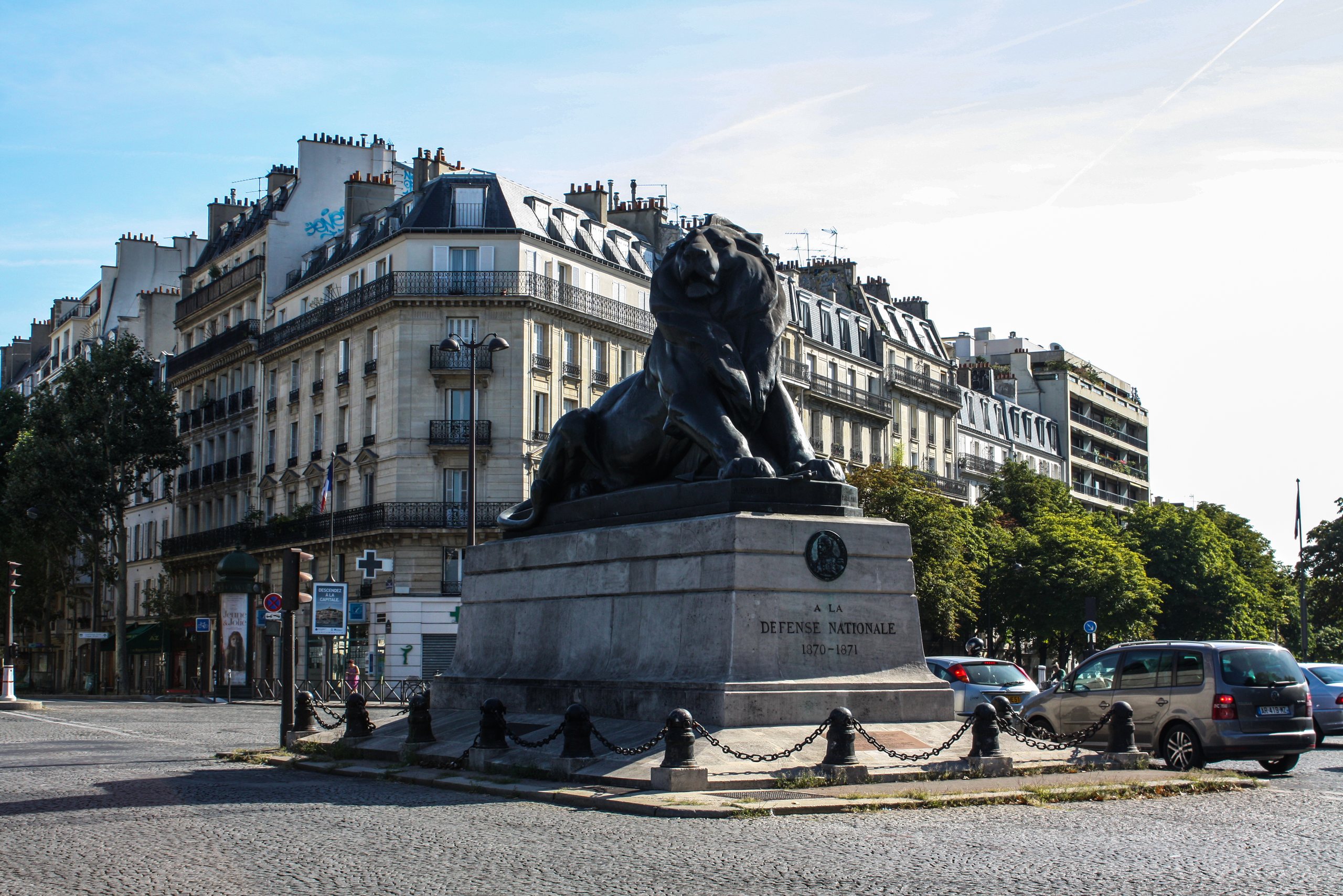 The Lion of Belfort, Place Denfert-Rochereau, at the heart of the 14th arrondissement