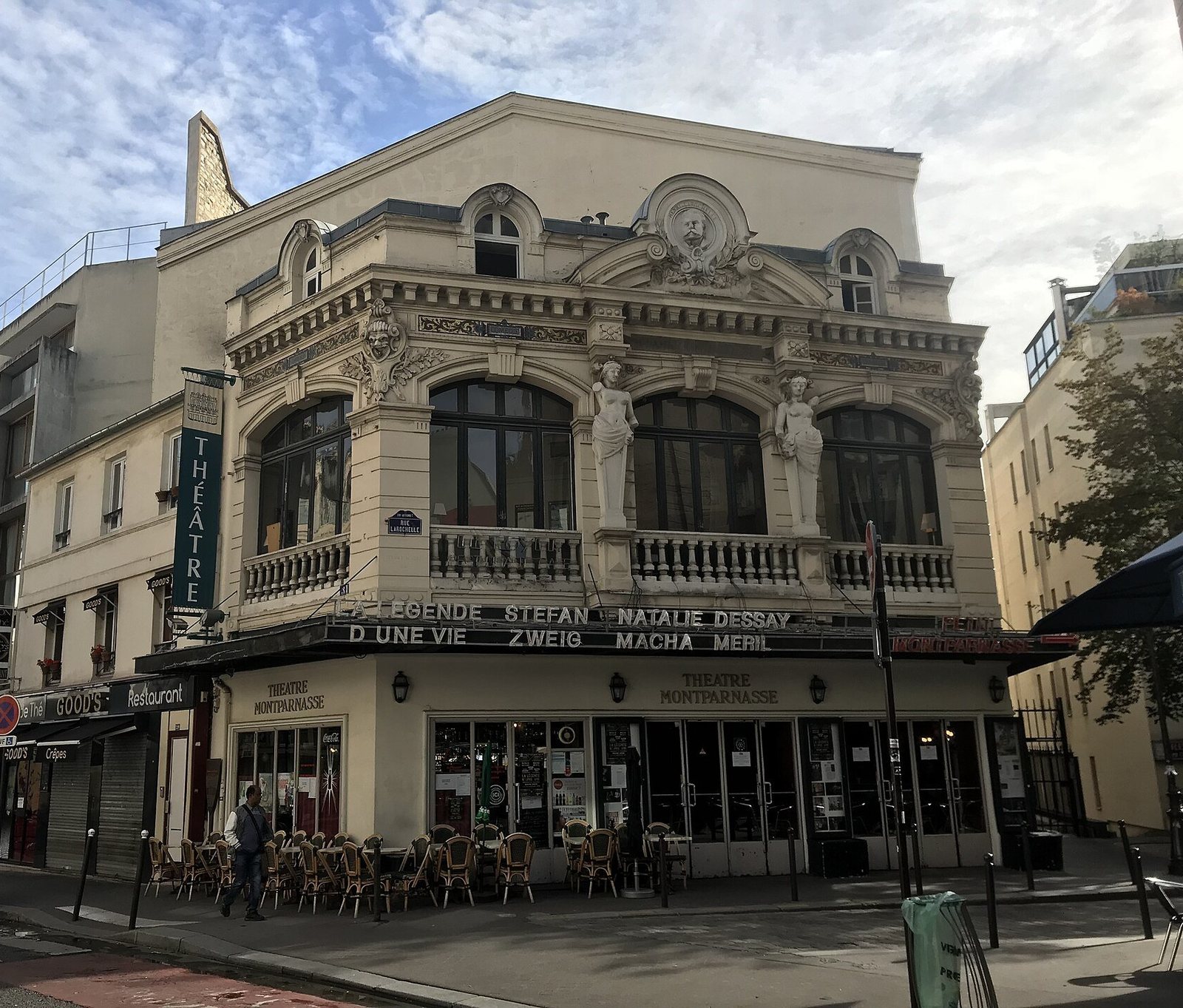 Front of the Théâtre Montparnasse on rue de la Gaîté, in the 14th arrondissement